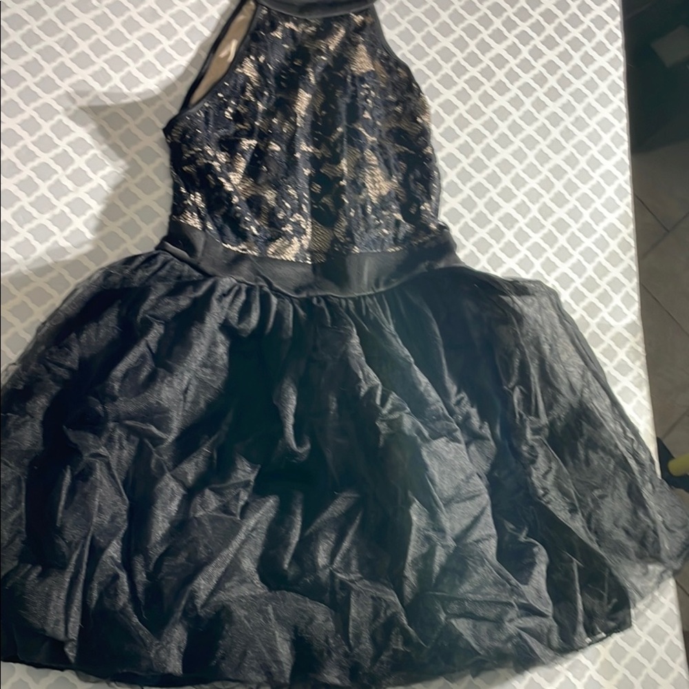 Black lave Halter Dress